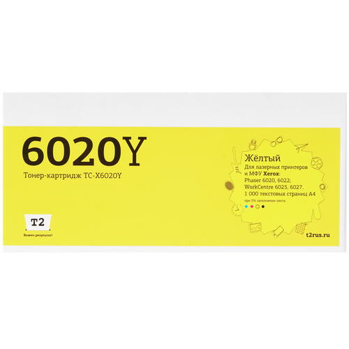 Купить Тонер-картридж лазерный T2 TC-X6020Y желтый  8190053. Характеристики, отзывы и цены в Донецке