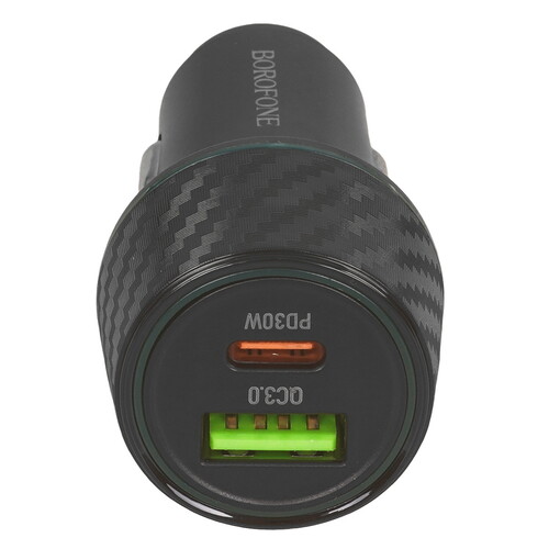 Купить Автомобильное ЗУ Borofone BZ21 Brilliant черный  9244288. Характеристики, отзывы и цены в Донецке