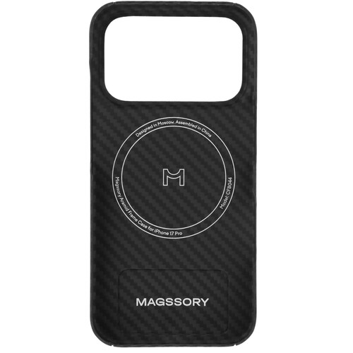 Купить Накладка  Magssory Aramid Case для Apple iPhone 17 Pro черный  5641030. Характеристики, отзывы и цены в Донецке