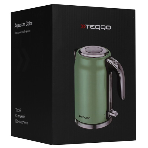 Купить Электрочайник TEQQO Aquastar Color зеленый  9176140. Характеристики, отзывы и цены в Донецке