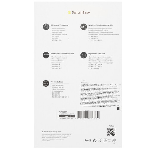 Купить Накладка  SwitchEasy Artist M для Apple iPhone 15 Pro разноцветный/прозрачный  9106788. Характеристики, отзывы и цены в Донецке