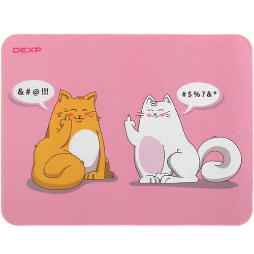 Купить Коврик DEXP OM-L TrickyCats  розовый  5088998. Характеристики, отзывы и цены в Донецке