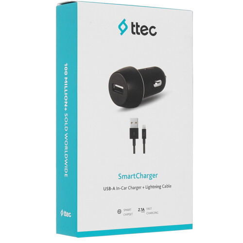 Купить Автомобильное ЗУ TTEC SmartCharger черный  9140670. Характеристики, отзывы и цены в Донецке