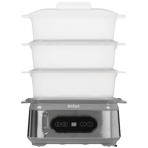 Купить Пароварка Kitfort КТ-6280 серый  9222111. Характеристики, отзывы и цены в Донецке