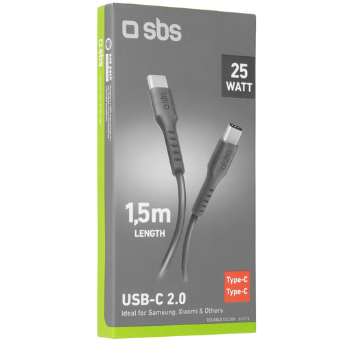 Купить Кабель SBS USB Type-C - USB Type-C черный  5617438. Характеристики, отзывы и цены в Донецке