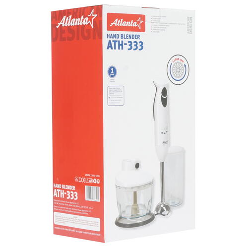 Купить Блендер погружной Atlanta ATH-333 белый  8112199. Характеристики, отзывы и цены в Донецке
