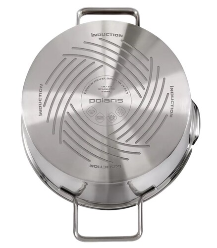 Купить Кастрюля Polaris Loretto-24С 5.3 л 24 см серебристый  9139974. Характеристики, отзывы и цены в Донецке