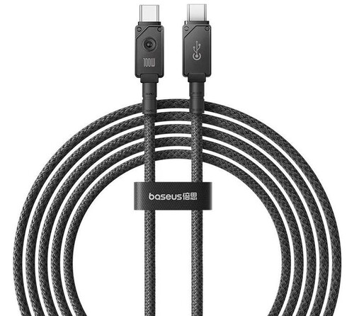 Купить Кабель круглый Baseus USB Type-C - USB Type-C черный 2 м  9260768. Характеристики, отзывы и цены в Донецке