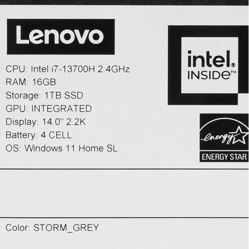 Купить 14" Ноутбук Lenovo Yoga Slim 6 14IRH8 серый  5486512. Характеристики, отзывы и цены в Донецке