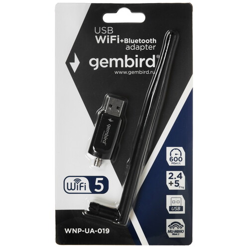 Купить Wi-Fi адаптер + Bluetooth Gembird WNP-UA-019  9155978. Характеристики, отзывы и цены в Донецке