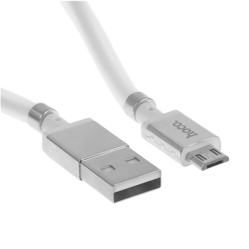 Купить Кабель круглый Hoco micro USB - USB 2.0 Type-A белый 1 м  9244485. Характеристики, отзывы и цены в Донецке