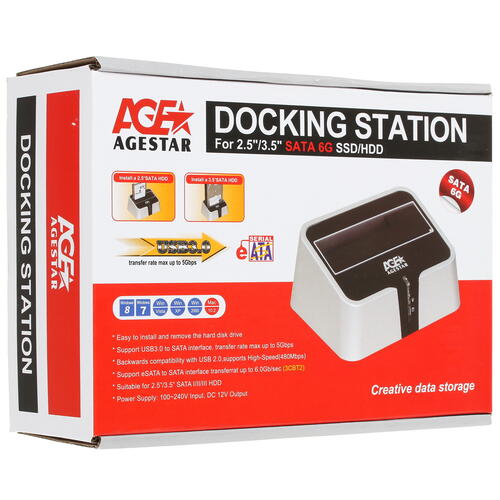 Купить Док-станция для накопителей AgeStar 3CBT2-6G  1344013. Характеристики, отзывы и цены в Донецке