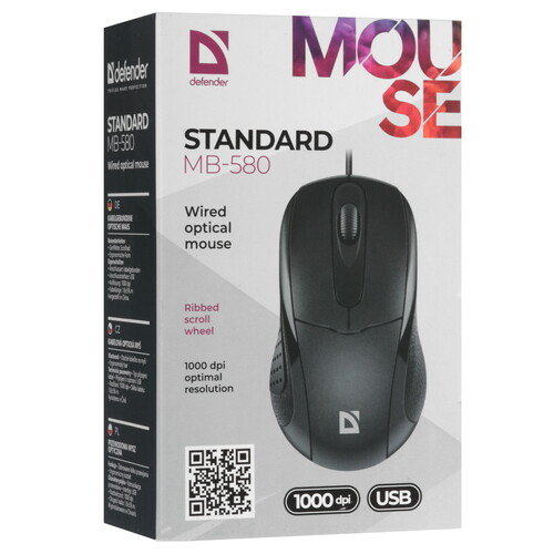 Купить Мышь проводная Defender Standard MB-580  9911300. Характеристики, отзывы и цены в Донецке