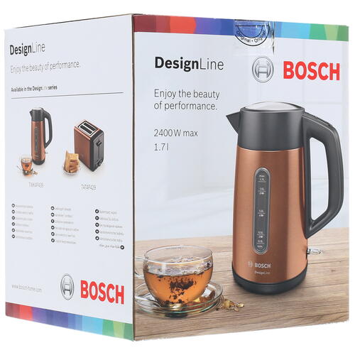 Купить Электрочайник Bosch TWK 4P439 коричневый  1615478. Характеристики, отзывы и цены в Донецке