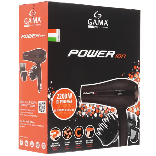 Купить Фен GА.МА POWER ION черный  1099457. Характеристики, отзывы и цены в Донецке
