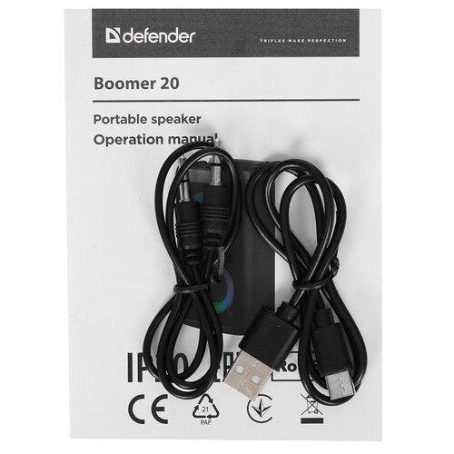Купить Портативная аудиосистема Defender Boomer 20, черный  9021136. Характеристики, отзывы и цены в Донецке