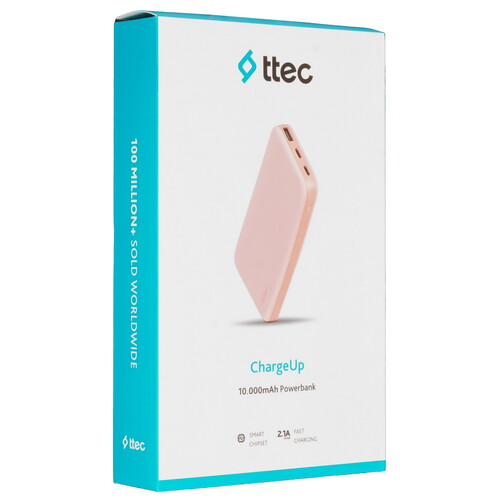 Купить Портативный аккумулятор TTEC ChargeUp розовый  9140707. Характеристики, отзывы и цены в Донецке