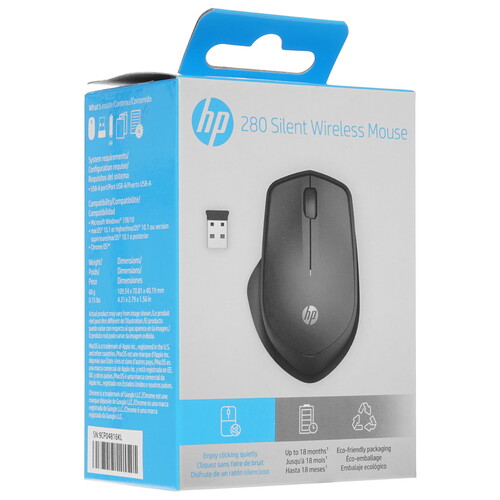 Купить Мышь беспроводная HP Silent 280M  4872941. Характеристики, отзывы и цены в Донецке