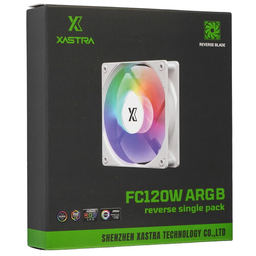 Купить Реверсный вентилятор XASTRA FC120W ARGB reverse single pack  9284807. Характеристики, отзывы и цены в Донецке