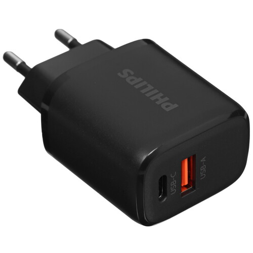 Купить Сетевое зарядное устройство Philips черный  5494055. Характеристики, отзывы и цены в Донецке