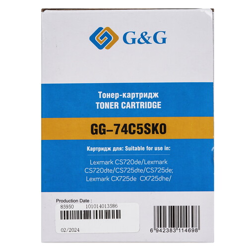 Купить Картридж лазерный G&G GG-74C5SK0 черный  9146323. Характеристики, отзывы и цены в Донецке