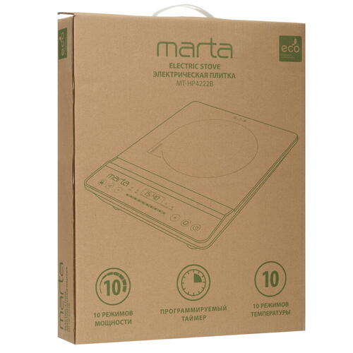 Купить Плита компактная электрическая MARTA MT-HP4222B черный  9058373. Характеристики, отзывы и цены в Донецке
