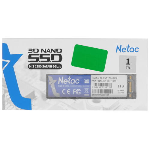 Купить 1000 ГБ M.2 SATA накопитель Netac N535N [NT01N535N-001T-N8X]  5363166. Характеристики, отзывы и цены в Донецке