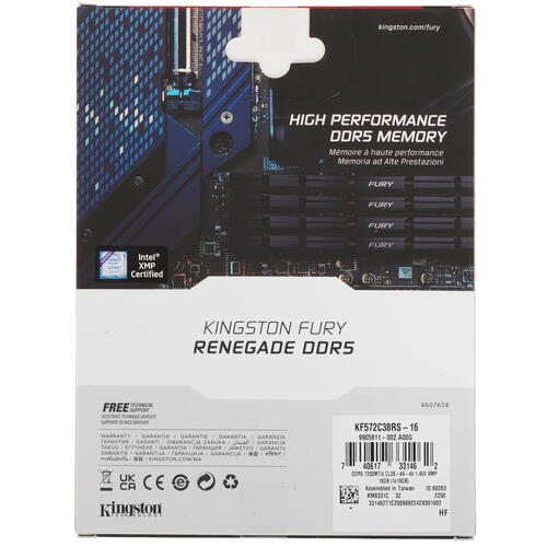 Купить Оперативная память Kingston FURY Renegade Silver [KF572C38RS-16] 16 ГБ  5089844. Характеристики, отзывы и цены в Донецке