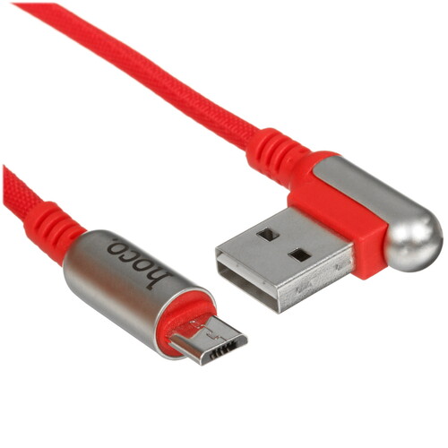 Купить Кабель круглый Hoco micro USB - USB 2.0 Type-A красный 1.2 м  5475200. Характеристики, отзывы и цены в Донецке