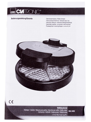 Купить Вафельница Clatronic WA 3492 серебристый  6673193. Характеристики, отзывы и цены в Донецке