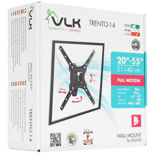 Купить Кронштейн для ТВ VLK TRENTO-14 черный  4827795. Характеристики, отзывы и цены в Донецке