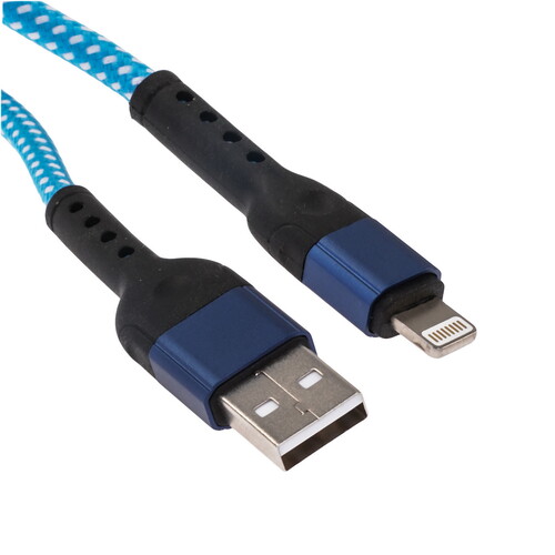 Купить Кабель круглый WIIIX Lightning 8-pin - USB 2.0 Type-A синий 1 м  5488285. Характеристики, отзывы и цены в Донецке