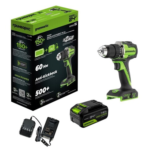 Купить Дрель-шуруповерт Greenworks DD560 24V  9305492. Характеристики, отзывы и цены в Донецке
