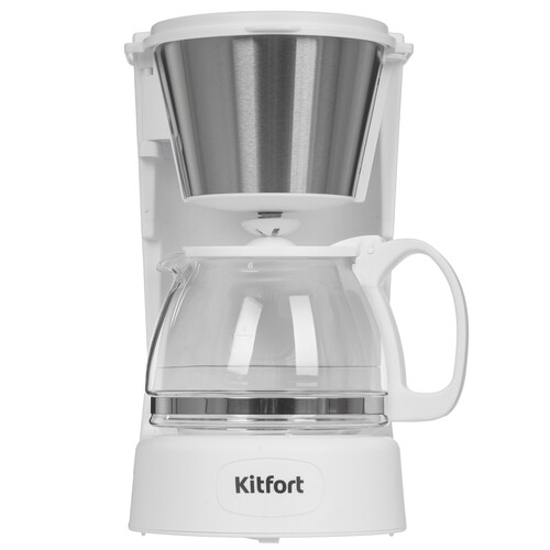 Купить Кофеварка капельная Kitfort КТ-7631 белый  9238737. Характеристики, отзывы и цены в Донецке