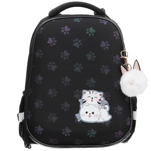 Купить Рюкзак BRAUBERG LUMINOUS Paws черный  9128296. Характеристики, отзывы и цены в Донецке