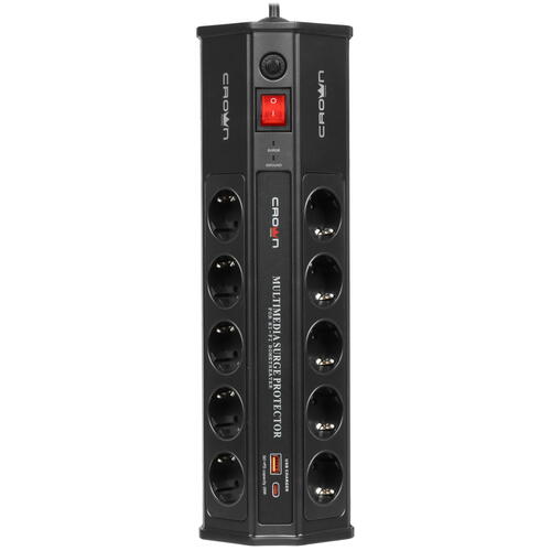 Купить Сетевой фильтр Crown CMPS-11 черный  9081568. Характеристики, отзывы и цены в Донецке