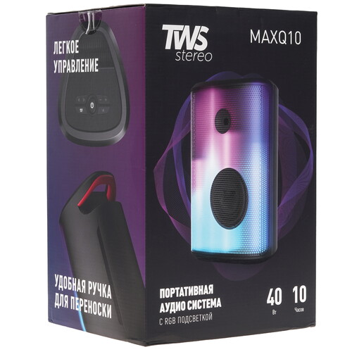 Купить Портативная колонка Max Q10, черный  9091722. Характеристики, отзывы и цены в Донецке