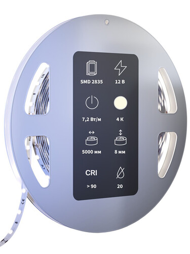 Купить Светодиодная лента Maytoni 12В 2835 7.2Вт/м 4000К 5м IP 20  9185120. Характеристики, отзывы и цены в Донецке