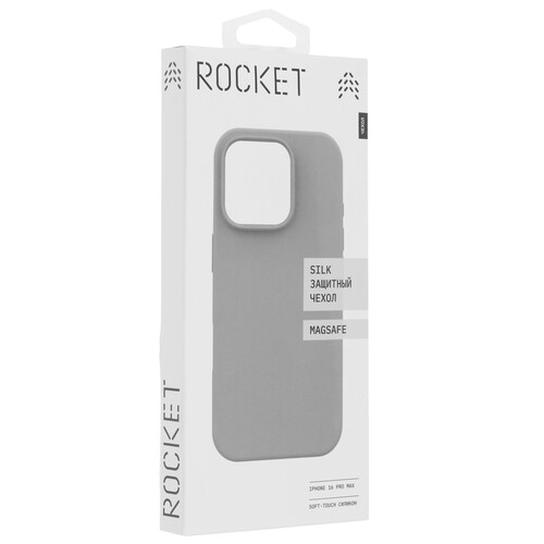 Купить Накладка  Rocket Silk для Apple iPhone 16 Pro Max серый  5474325. Характеристики, отзывы и цены в Донецке