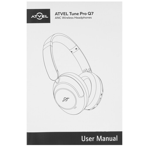 Купить Беспроводные/проводные наушники Atvel Tune Pro Q7 черный 2025  9246009. Характеристики, отзывы и цены в Донецке