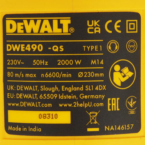 Купить Углошлифовальная машина (УШМ) DeWalt DWE490  5443661. Характеристики, отзывы и цены в Донецке