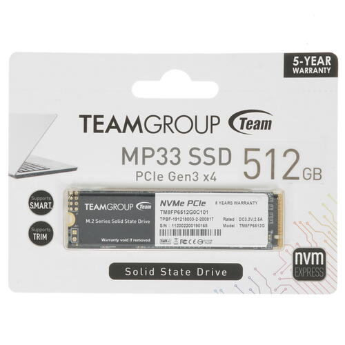 Купить 512 ГБ M.2 NVMe накопитель TEAMGROUP MP33 [TM8FP6512G0C101]  1607169. Характеристики, отзывы и цены в Донецке