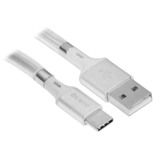 Купить Кабель круглый Olmio USB Type-C - USB 2.0 Type-A серебристый 1.2 м  4799956. Характеристики, отзывы и цены в Донецке