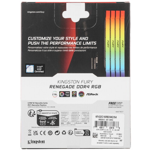 Купить Оперативная память Kingston FURY Renegade RGB [KF432C16RB2AK2/64] 64 ГБ  5455305. Характеристики, отзывы и цены в Донецке