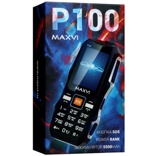 Купить Сотовый телефон Maxvi P100 черный  4869577. Характеристики, отзывы и цены в Донецке