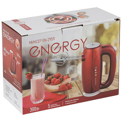 Купить Миксер ENERGY EN-295R красный  5356490. Характеристики, отзывы и цены в Донецке