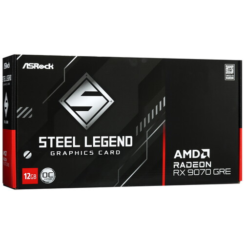 Купить Видеокарта ASRock AMD Radeon RX 9070 GRE Steel Legend OC  5639847. Характеристики, отзывы и цены в Донецке