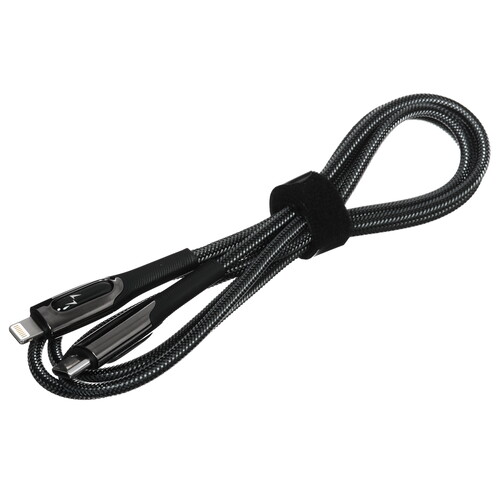Купить Кабель круглый USAMS Lightning 8-pin - USB Type-C черный 1.2 м  5480393. Характеристики, отзывы и цены в Донецке