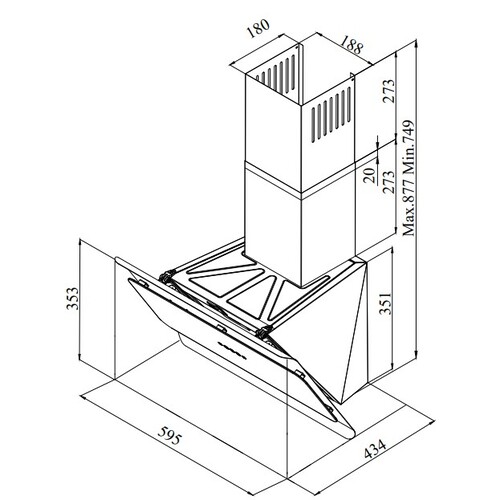 Купить Вытяжка наклонная Schaub Lorenz SLD DL6318 белый/серебристый  9245474. Характеристики, отзывы и цены в Донецке