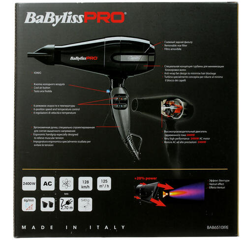 Купить Фен BaByliss Pro Caruso BAB6510 черный  1247270. Характеристики, отзывы и цены в Донецке